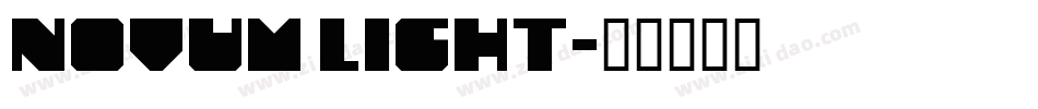 Novum Light字体转换